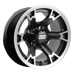14x7 Machined Black Raven Wheel (3:4 Offset)