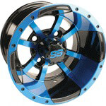 14x7 Black / Blue Storm Trooper Wheel (3:4 Offset)