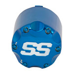 Blue / White SS Snap-In Center Cap (Universal Fit)