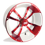14x7 Red/ White SS Storm Trooper Wheel (3:4 Offset)