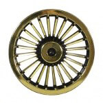 Turbine Black and Gold Wheel Cover - 8 Inch