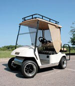 2000.5-Up Club Car DS - Sun Screen Kit with Aluminum Tracks and Black Curtains