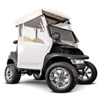 2014-Up EZGO TXT-T48 - Red Dot 3-Sided White Straight Back Over-The-Top Soft Enclosure