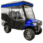 2008-Up EZGO RXV - Red Dot 3-Sided Black Soft Enclosure for Triple Track 84in Top