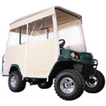 2008-Up EZGO RXV - Red Dot 3-Sided Ivory Soft Enclosure for Triple Track 84in Top