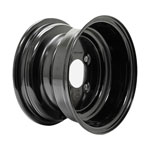 GTW Steel Black Centered Wheel - 10x6 Inch