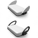 Club Car Precedent White Padded Hip Restraint Cover (Fits 2004-2011)
