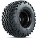 Set of 4 - Steel Black Wheels with Sahara Classic A-T Tires - 10 Inch