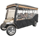 1996-16 EZGO TXT - Red Dot 3-Sided Black Soft Enclosure for Triple Track 120in Top