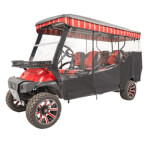 2004-Up Club Car Precedent - Red Dot 3-Sided Ivory Soft Enclosure for Triple Track 120in Top