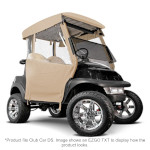 2000-Up Club Car DS Straight Back w/  Hooks - RedDot Beige 3-Sided Over-the-Top Enclosure