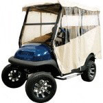 Club Car Villager 6 - Red Dot 3-Sided 4-Passenger Ivory Over-The-Top Soft Enclosure