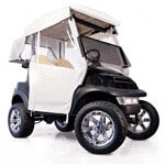 2008-Up EZGO RXV - Red Dot 3-Sided White Over-The-Top Soft Enclosure