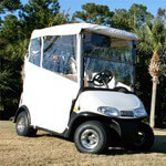 Club Car Carryall White 3-sided Over-the-top Enclosure - W/ 56" Top (Fits 1992-1997)