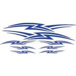 Navy Blue Lightning Decal Kit (Universal Fit)