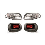 E-Z-GO RXV Gas & Electric Premium Headlight & Taillight Kit (Fits 2008-2015)