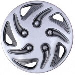 8″ Chrome & Black Swirl Wheel Cover
