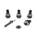 Set of (4) Chrome Flush Mount Valve Stem Kit (Universal Fit)