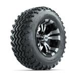 GTW Vampire Machined/ Black 12 in Wheels with 23x10.00-12 Rogue All Terrain Tires – Set of 4