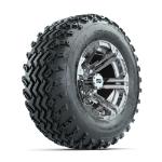 GTW Specter Chrome 12 in Wheels with 23x10.00-12 Rogue All Terrain Tires – Set of 4