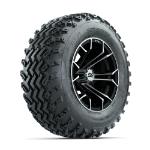 GTW Spyder Machined/ Black 12 in Wheels with 23x10.00-12 Rogue All Terrain Tires – Set of 4