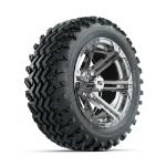 GTW Specter Chrome 14 in Wheels with 23x10.00-14 Rogue All Terrain Tires – Set of 4