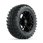 GTW Spyder Matte Black 14 in Wheels with 23x10.00-14 Rogue All Terrain Tires – Set of 4