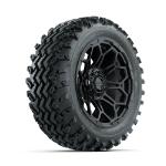 GTW Bravo Matte Black 14 in Wheels with 23x10.00-14 Rogue All Terrain Tires – Set of 4