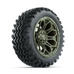 GTW Bravo Matte Recon Green 14 in Wheels with 23x10.00-14 Rogue All Terrain Tires – Set of 4