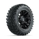 GTW Stellar Black 14 in Wheels with 23x10.00-14 Rogue All Terrain Tires – Set of 4