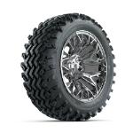 GTW Stellar Chrome 14 in Wheels with 23x10.00-14 Rogue All Terrain Tires – Set of 4