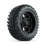 GTW Volt Machined/ Black 14 in Wheels with 23x10.00-14 Rogue All Terrain Tires – Set of 4