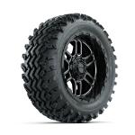 GTW Titan Machined/ Black 14 in Wheels with 23x10.00-14 Rogue All Terrain Tires – Set of 4