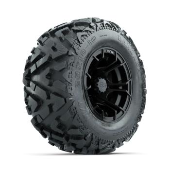 BuggiesUnlimited.com; GTW Spyder Matte Black 10 in Wheels with 20x10-10 Barrage Mud Tires – Set of 4
