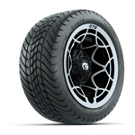 GTW® Nexus Gloss Black 12 in Wheels with 215/ 35-12 Mamba Street Tires – Set of 4