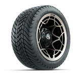 GTW® Nexus Gloss Black/ Satin Bronze 12 in Wheels with 215/ 35-12 Mamba Street Tires – Set of 4