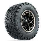 GTW® Nexus Gloss Black/ Bronze 12 in Wheels with 22x10-12 Timberwolf All-Terrain Tires – Set of 4