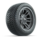GTW® Shogun Gunmetal 12 in Wheels with 215/ 35-12 Mamba Street Tires – Set of 4