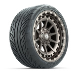 GTW® Barricade Satin Bronze 15 in Wheels with 215/ 40-R15 Fusion GTR Street Tires – Set of 4