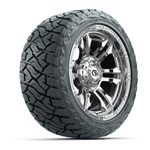 GTW Shogun Chrome 14 in Wheels with 23x10.00-R14 Maverick All-Terrain Tires – Set of 4