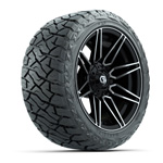 GTW Stealth Gloss Black/ Machined 14 in Wheels with 23x10.00-14 Maverick All-Terrain Tires – Set of 4