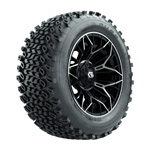 GTW Stellar Black/ Machined 14 in Wheels with 23x10-14 Duro Desert All-Terrain Tires – Set of 4