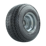 Silver Steel 8 in Wheel with 18 in GTW Topspin Sawtooth Tire