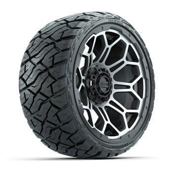 BuggiesUnlimited.com; GTW&reg; Bravo Matte Gray/ Machined 14 in Wheels with 205/ 35-R14 Maverick A/ T Tires - Set of 4