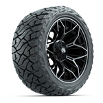GTW Stellar Black/ Machined 15 in Wheels with 23x10.00-R15 Maverick All-Terrain Tires – Set of 4