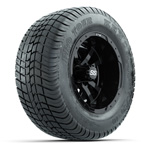 GTW&reg; Storm Trooper Black 10 in Wheels with 205/ 50-10 Kenda Pro Tour Street Tires - Set of 4