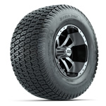 GTW&reg; Storm Trooper Black/ Machined 10 in Wheels with 20x10-10 Terra Pro Street Tires - Set of 4