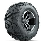 GTW&reg; Storm Trooper Black/ Machined 10 in Wheels with 20x10-10 Barrage Mud Tires - Set of 4