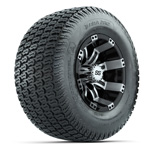 GTW&reg; Tempest Black/ Machined 10 in Wheels with 20x10-10 Terra Pro Street Tires - Set of 4