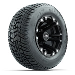 GTW&reg; Specter Matte Black 10 in Wheels with 205/ 50-10 Mamba Street Tires - Set of 4